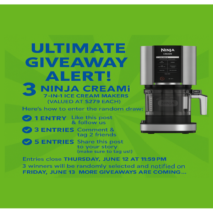 Win a Ninja Creami Ice Cream Maker! Ultimate Giveaway