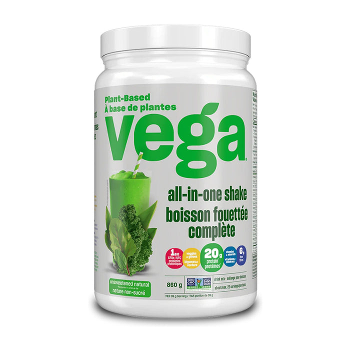 Vega | Vega One All-In-One Nutrition Natural Unsweetened Flavour Drink Mix Powder 860g