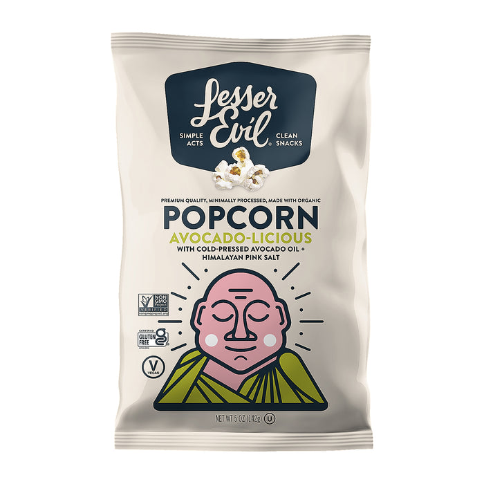 Lesser Evil | Avocado-licious Popcorn With Himalayan Salt