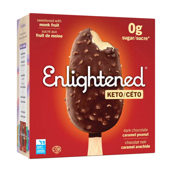 Enlightened | Dark Chocolate Caramel Peanut Frozen Keto Bars