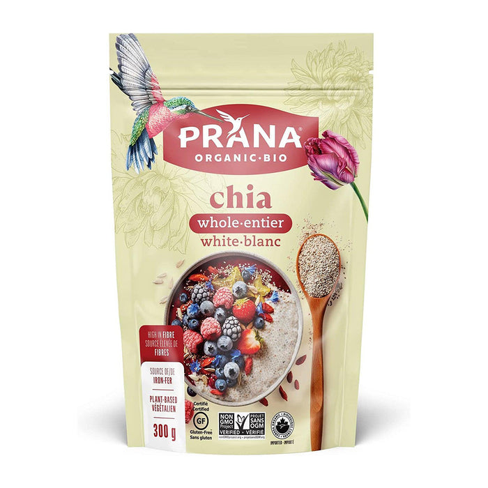 Prana Organic | Whole White Chia Seeds 300g