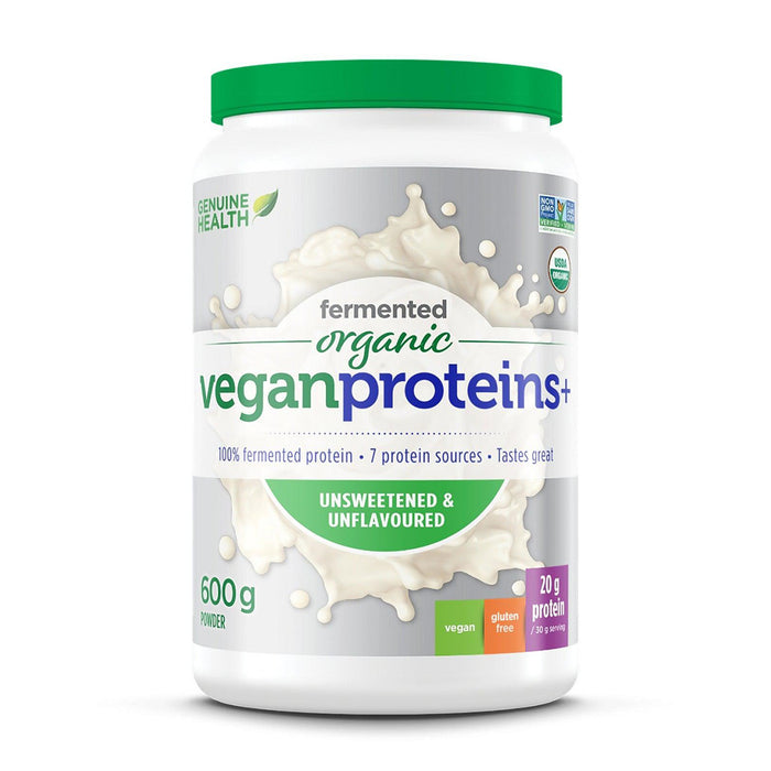 Genuine Health | Fermented Organic Vegan Unflavoured Proteins+ Powder