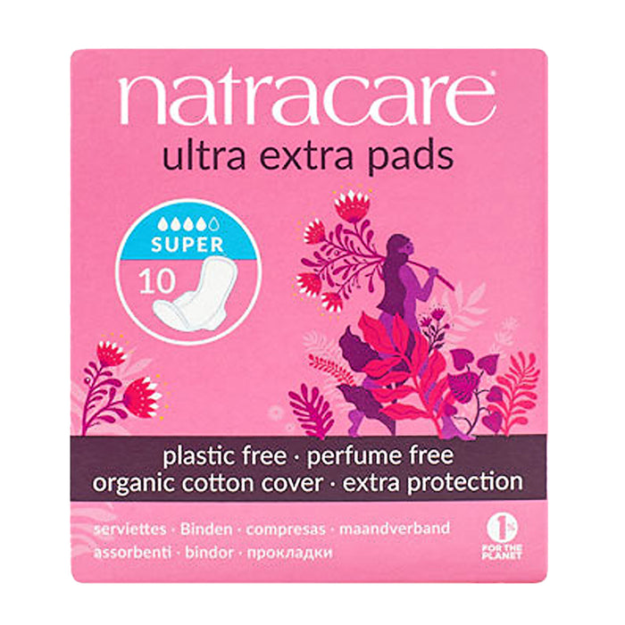 Natracare | Organic Cotton Super Ultra Extra Pads With Wings