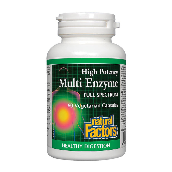 Natural Factors | Hi Potency Multi Enzyme Full Spectrum Vegetarian Capsules