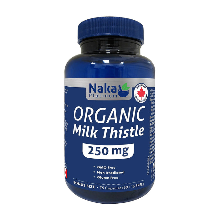 Naka Platinum | Organic Milk Thistle 250mg Vegetarian Capsules