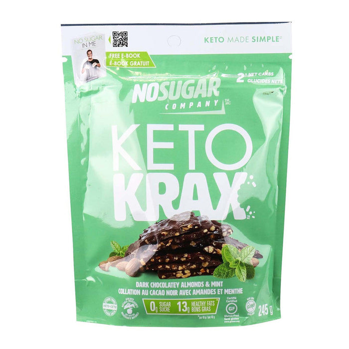 No Sugar Company | Chocolatey Mint & Almond Keto Krax 245g
