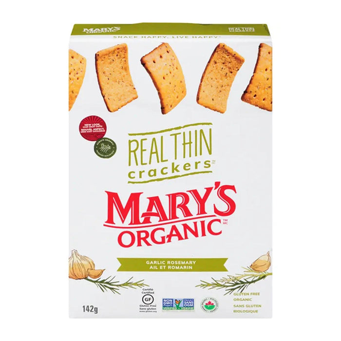 Mary's Organic | Real Thin Garlic & Rosemary Crackers