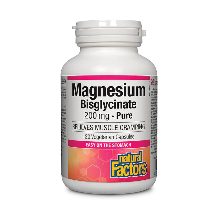 Natural Factors | Magnesium Bisglycinate 200mg Pure Vegetarian Capsules