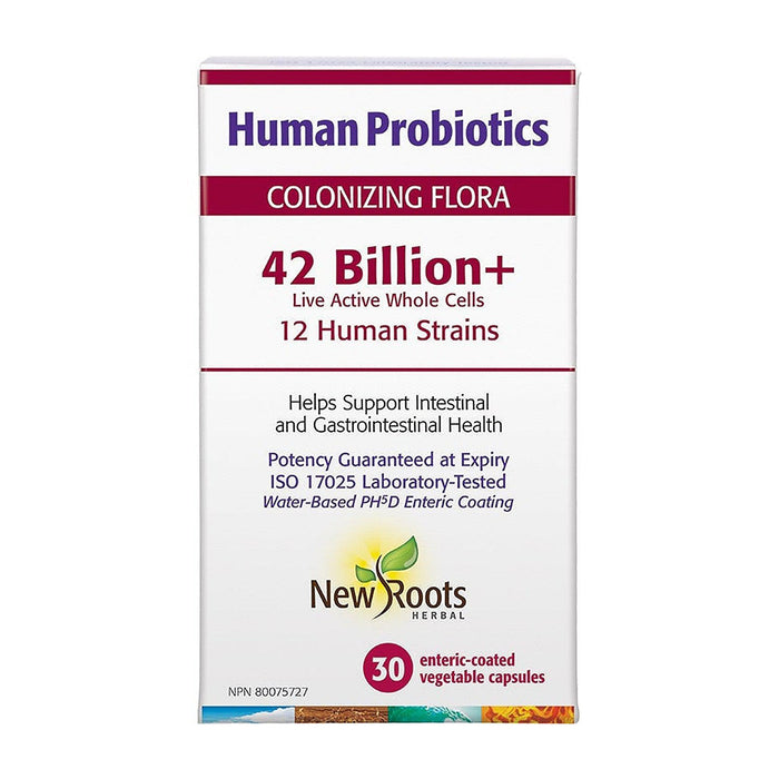 New Roots | Human Probiotic 42 Billion Strength Enteric-Coated Vegetarian Capsules