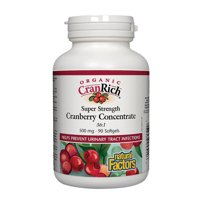 Natural Factors | CranRich Organic Super Strength Cranberry Concentrate 36:1 500mg Softgels