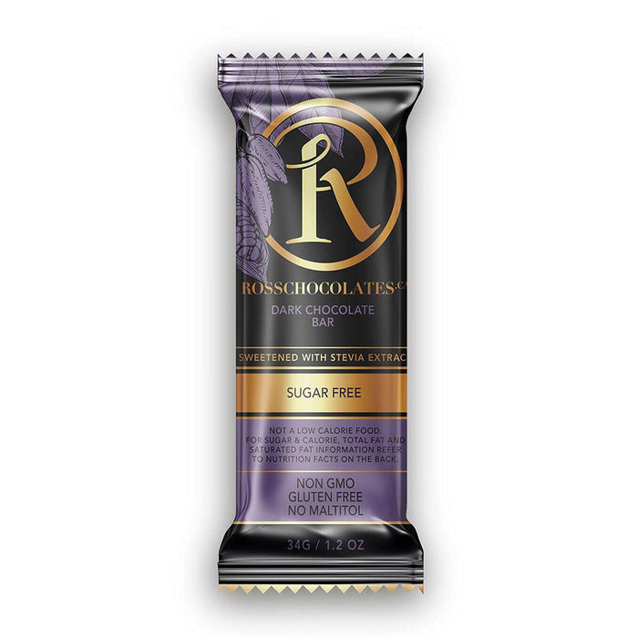 Ross Chocolates | No Sugar Dark Chocolate Bar 34g