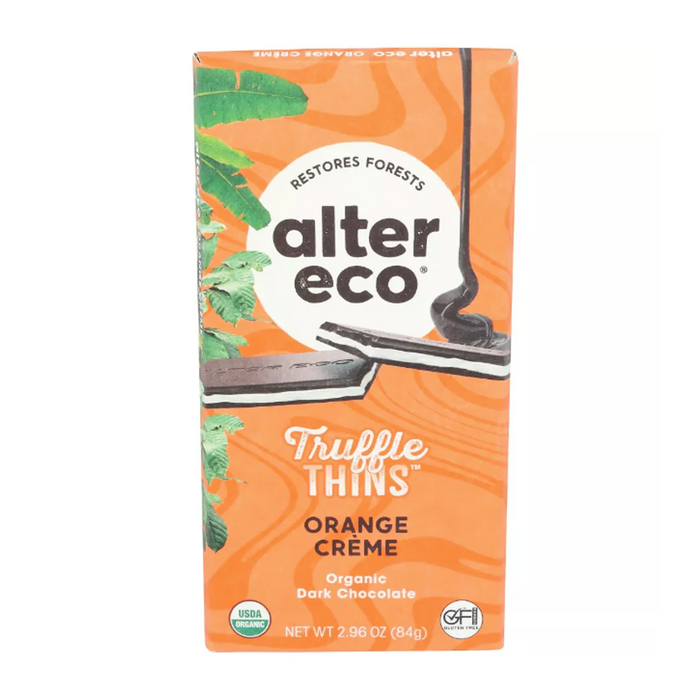 Alter Eco | Orange Creme Truffle Thins Chocolate Bar 84g