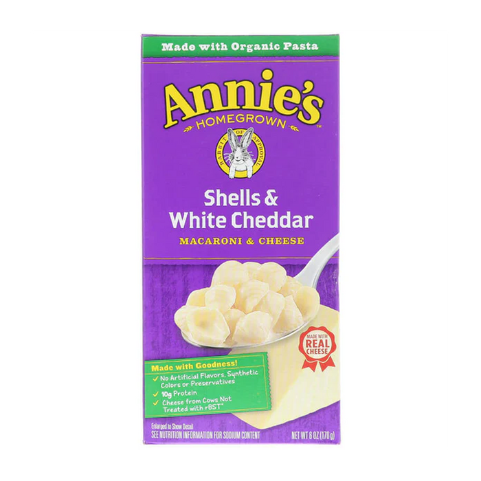 Annie's Homegrown | Shells & White Cheddar