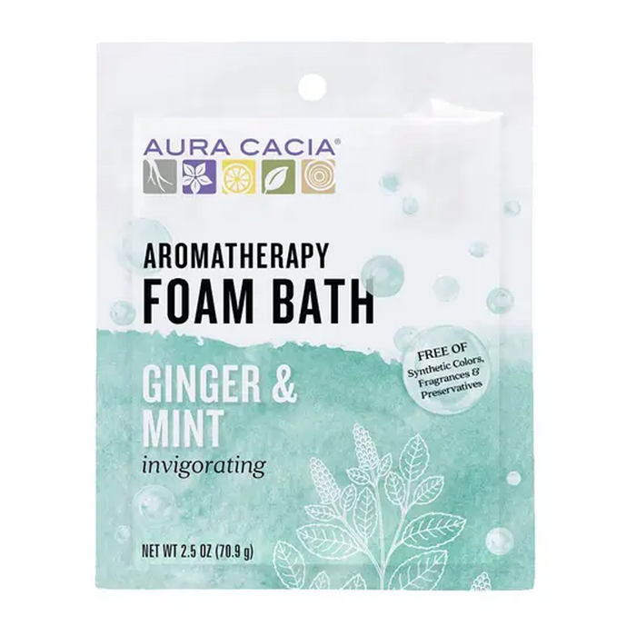 Aura Cacia | Aromatherapy Ginger/Mint Foam Bath Powder