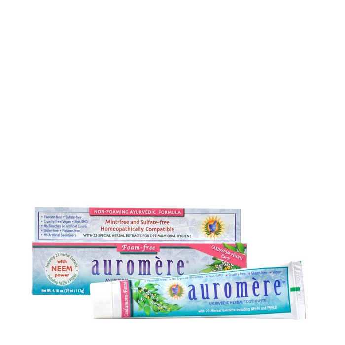 Auromere | Foam-Free Cardamom & Fennel Herbal Toothpaste