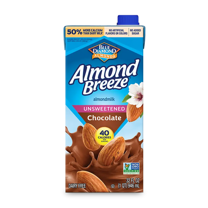 Blue Diamond | Almond Breeze Unsweetened Chocolate Almond Milk