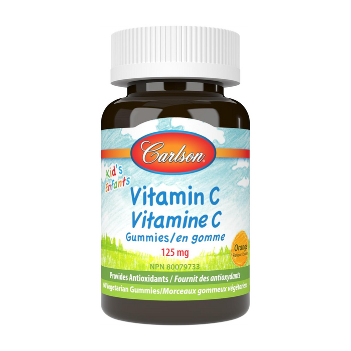 Carlson | Kids Orange Flavour Vitamin C 125mg Vegetarian Gummies