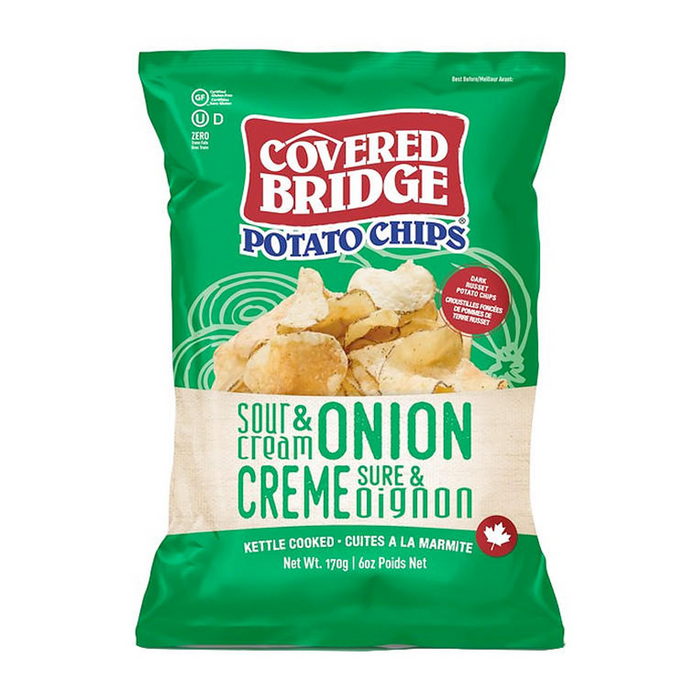 Covered Bridge | Sour Cream & Onion Potato Chips 170g