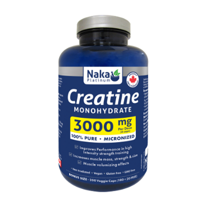 Naka Platinum | Creatine Monohydrate 3000mg Per Dose Vegetarian Capsules