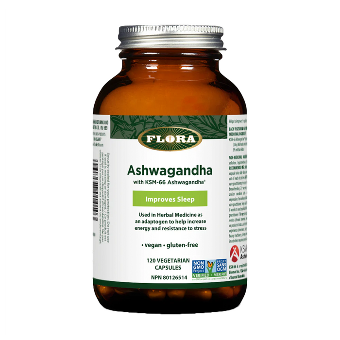 Flora | Ashwagandha with KSM-66 300mg Vegetarian Capsules 120's