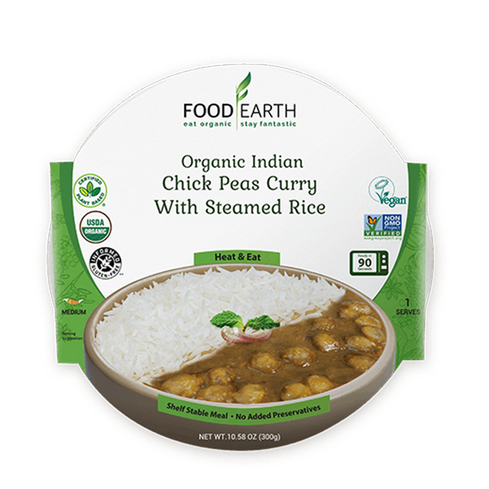 Food Earth | Chickpeas Curry With Steamed Rice 300g