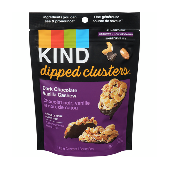 Kind | Cashew, Dark Chocolate & Vanilla Dipped Clusters