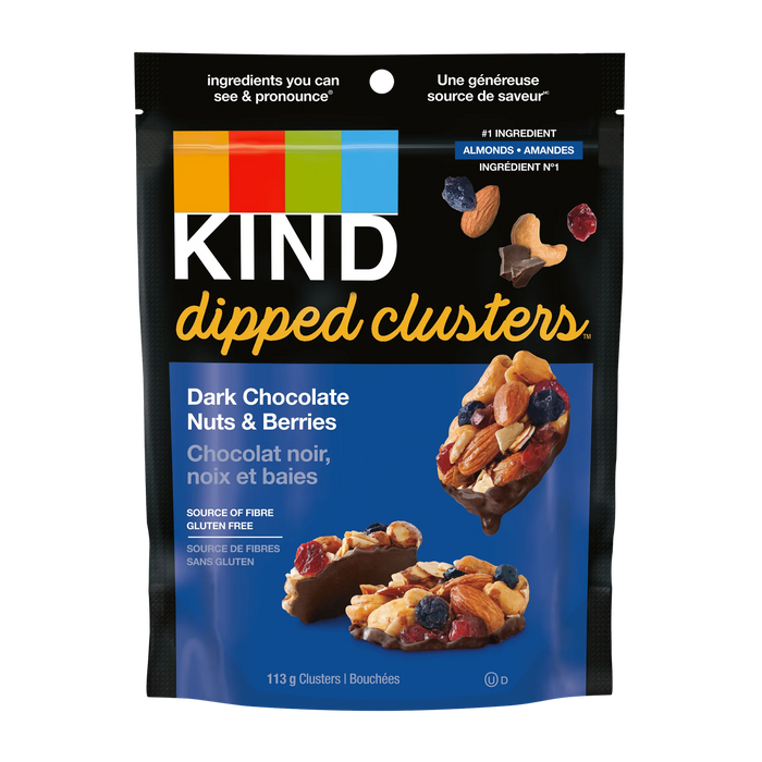 Kind | Dark Chocolate, Nuts & Berries Dipped Clusters