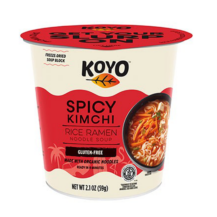 Koyo | Spicy Kimchi Rice Ramen Noodle Soup Cup 59g