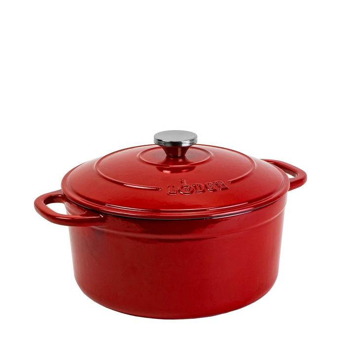 Lodge | 5.5 Quart Red Enamel Dutch Oven