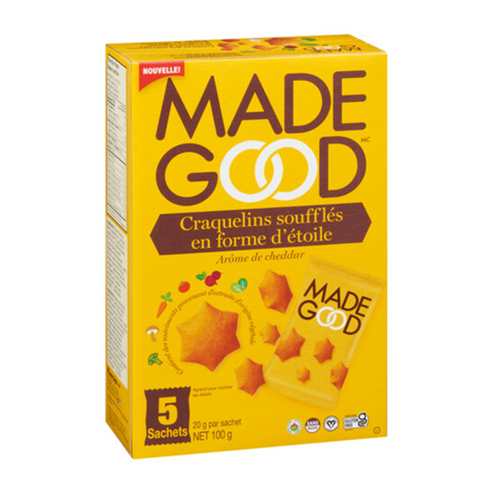 Made Good | Star Puffed Cheddar Crackers 5x20g