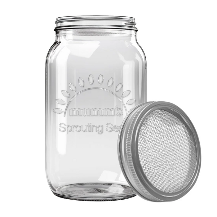 Mumm's Sprouting Seeds | Sprouting Jar With Lid 1 Litre