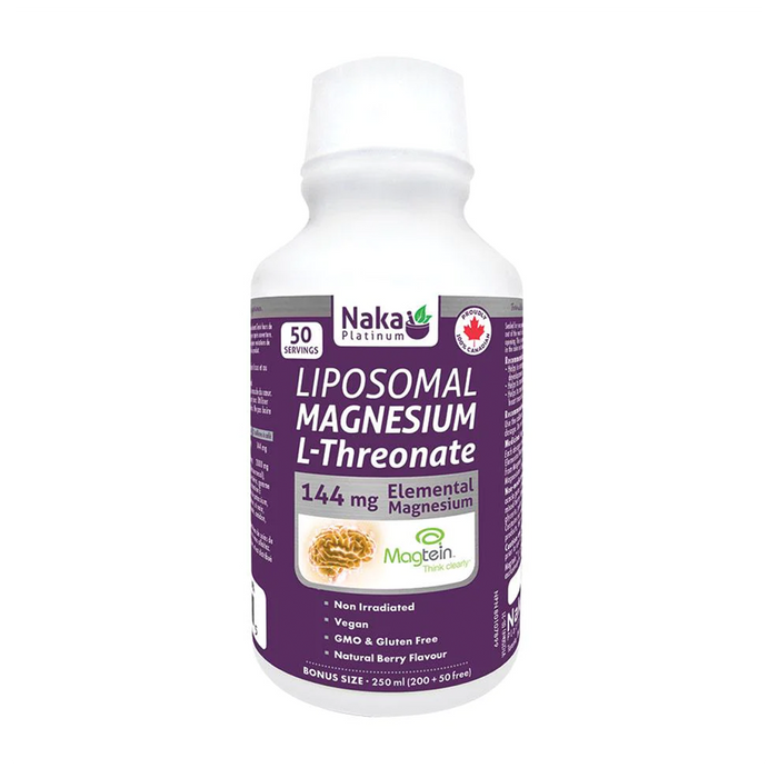 Naka Platinum | Liposomal Magnesium L-Threonate Natural Berry Flavour Liquid