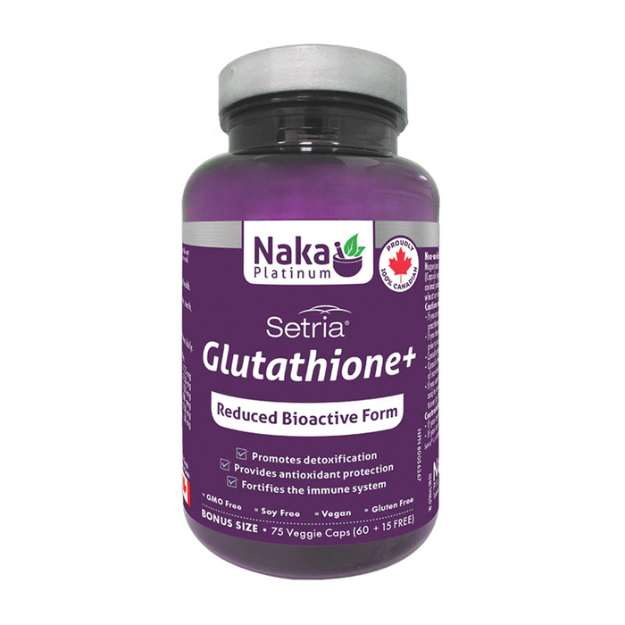 Naka Platinum | Setria Glutathione+ Reduced Bioactive Form Vegetarian Capsules