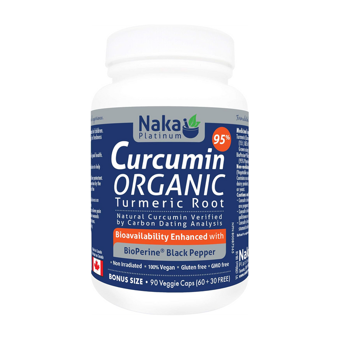 Naka Platinum | Organic Curcumin & Bioperine Black Pepper Vegetarian Capaules
