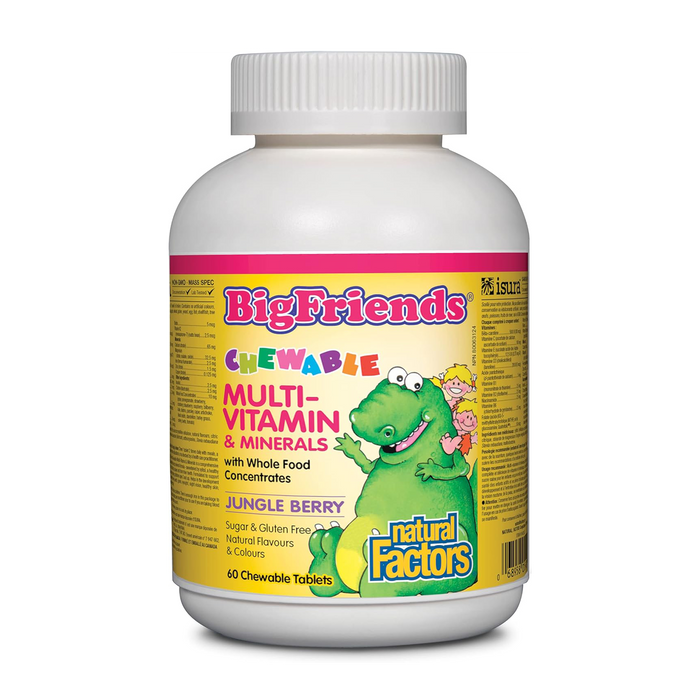 Natural Factors | Big Friends Jungle Berry Chewable Multivitamin & Mineral Tablets