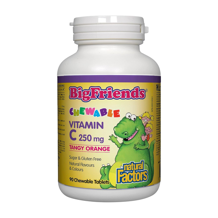 Natural Factors | Big Friends Tangy Orange 250mg Vitamin C Chewable Tablets
