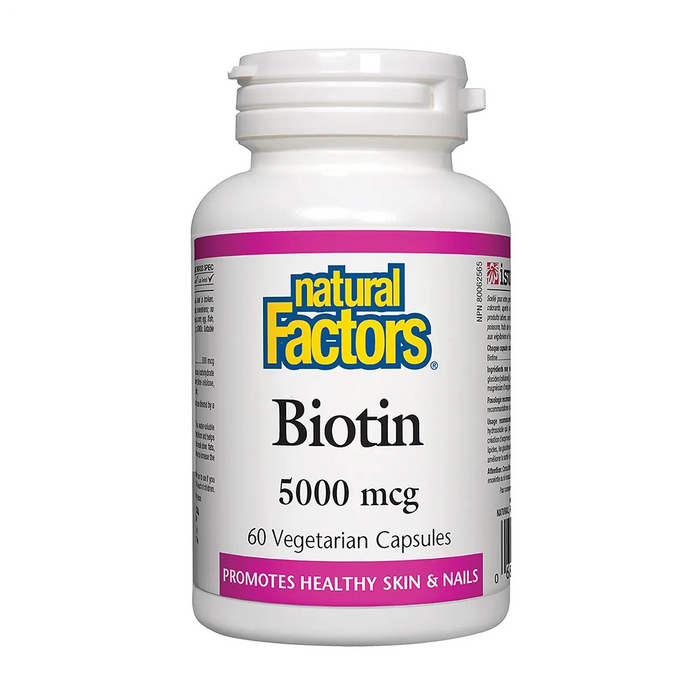 Natural Factors | Biotin 5000mcg Vegetarian Capsules