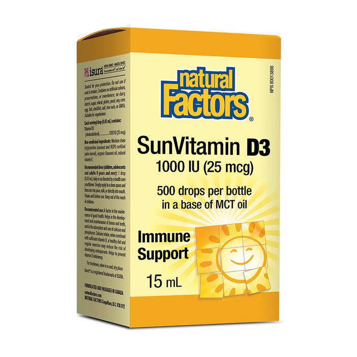 Natural Factors | SunVitamin D3 1000IU Drops