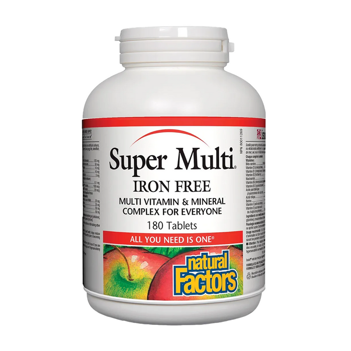 Natural Factors | Super Multi Iron Free Tablets