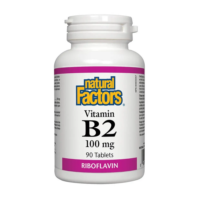 Natural Factors | Vitamin B2 Riboflavin 100mg Tablets