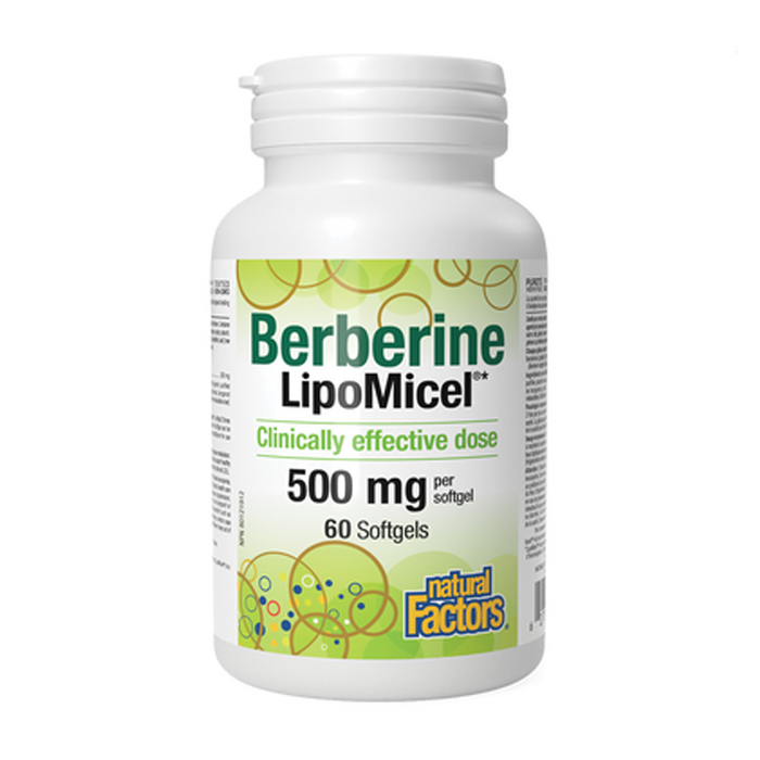 Natural Factors | LipoMicel Berberine 500mg Softgels
