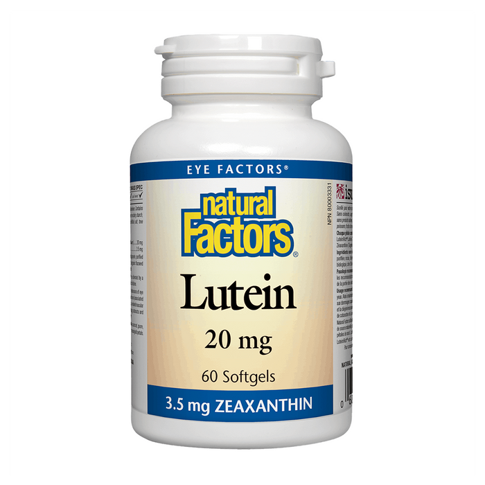 Natural Factors | Lutein 20mg With 3.5mg Zeaxanthin Softgels
