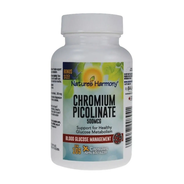 Nature's Harmony | Chromium Picolinate 500mcg Capsules