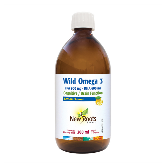 New Roots | Wild Omega 3 (EPA-900 DHA-600) Lemon Flavour Liquid