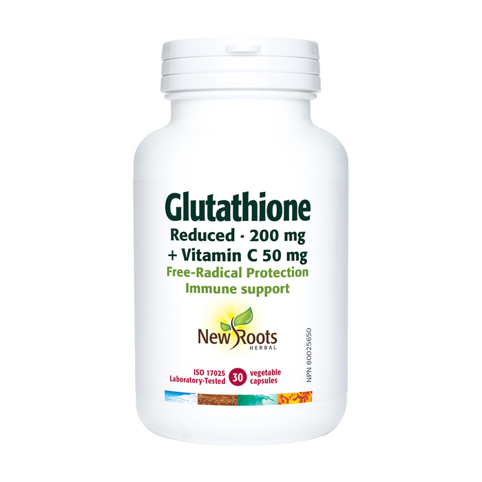 New Roots | Glutathione Reduced+Vitamin C Vegetarian Capsules 30's