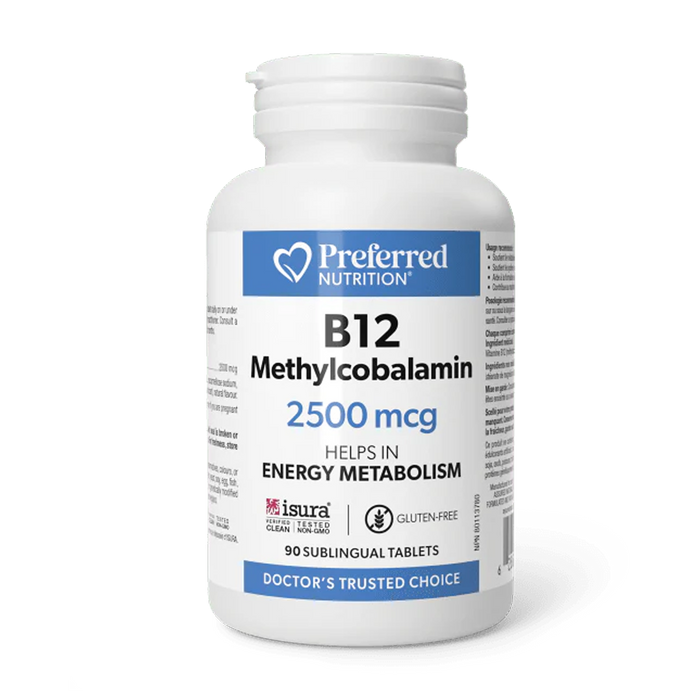 Preferred Nutrition | Vitamin B12 Methylcobalamin 2500mcg Sublingual Tablets