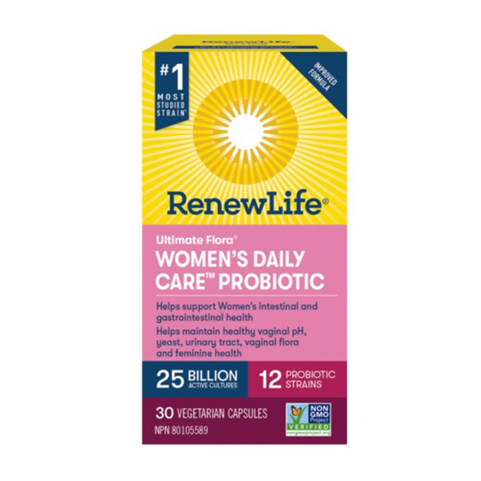 Renew Life | Ultimate Flora Women's Daily Care Probiotic 25 Billion 12-Strain Vegetarian Capsules