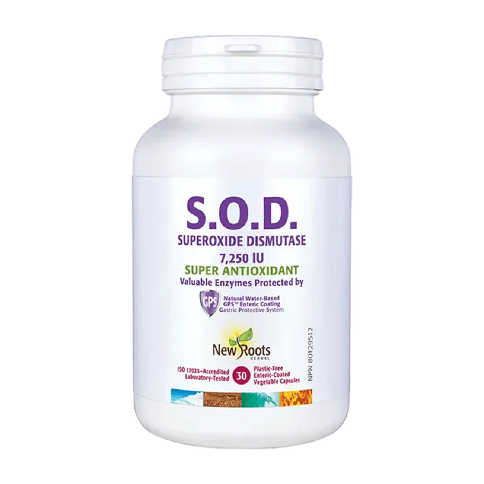 New Roots | S.O.D. Superoxide Dismutase 30 Veggie Caps