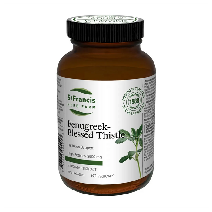 St Francis | Fenugreek & Blessed Thistle Lactation Support 5:1 Powder Extract Vegetarian Capsules