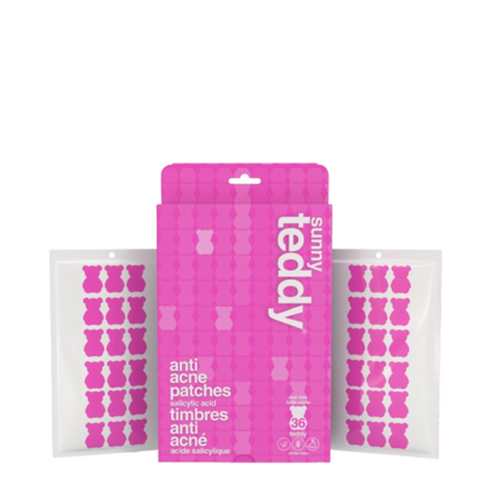 Sunny Teddy | Anti Acne Patches Pink Teddies 36-Count